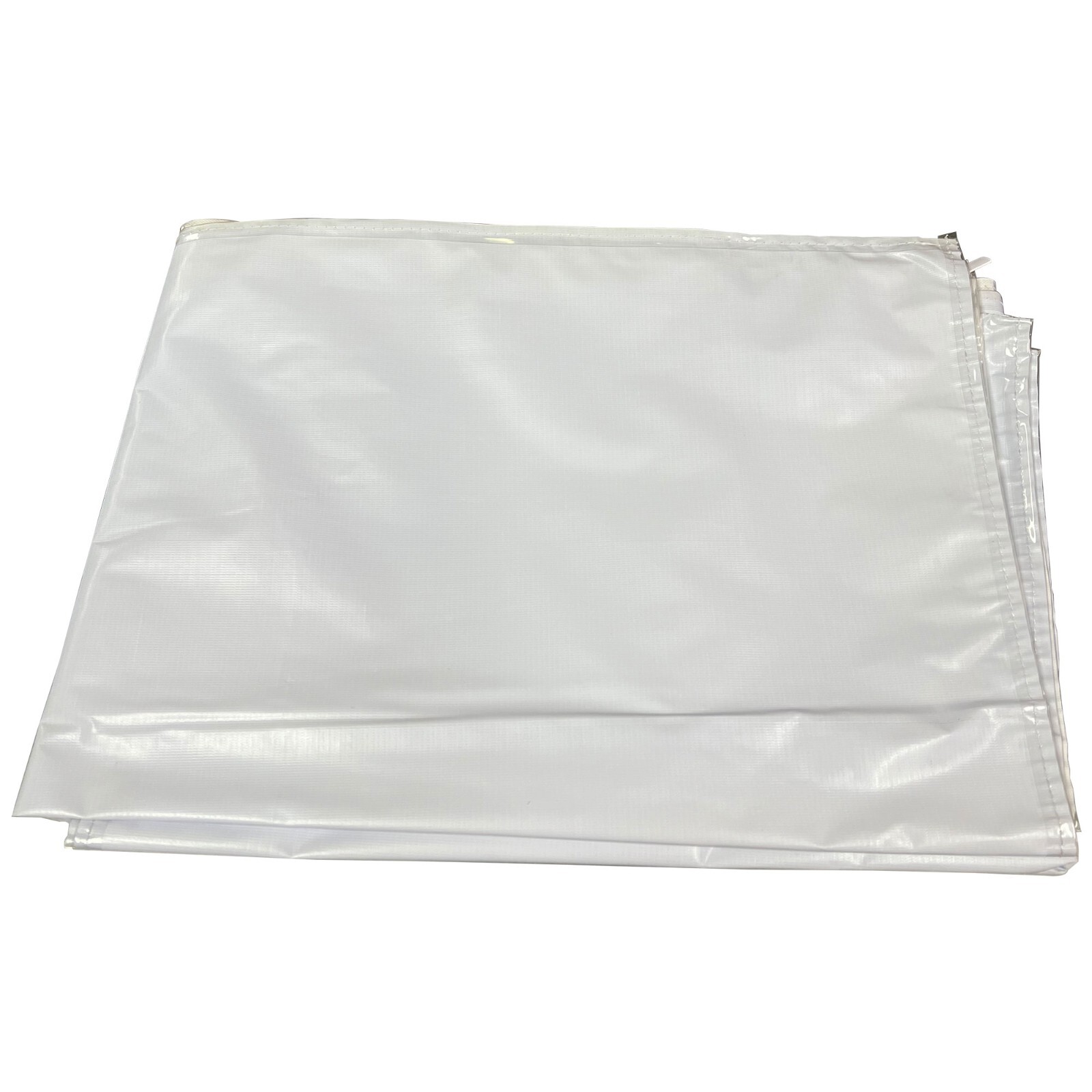 GSW AAR-20CW White Plastic Cover w/ Clear Front Bun Pan Rack Cover w/ 2 Zippers