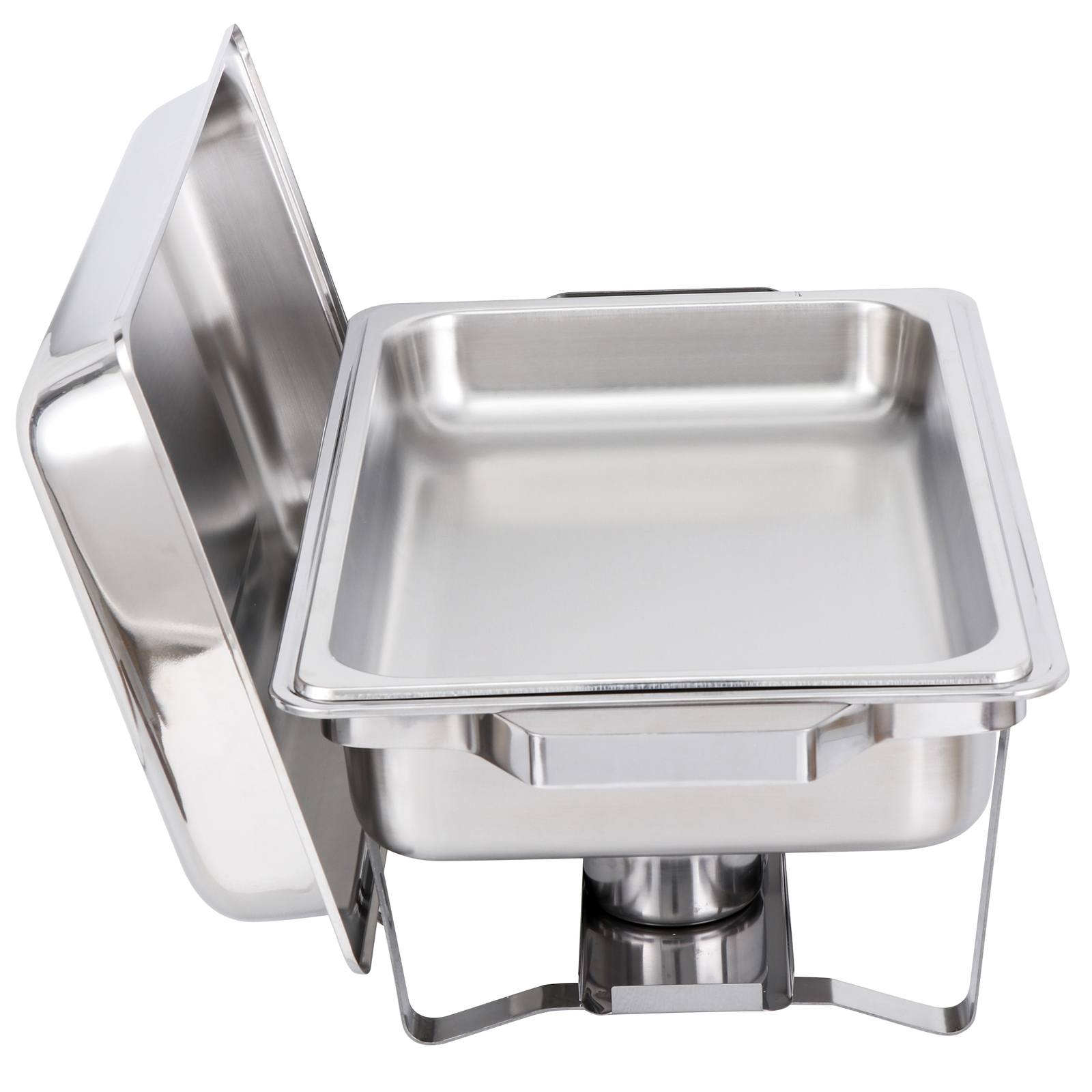6 Pack Chafing Dish Buffet Set 8 Qt Stainless Steel Chafer Catering Warmer Set