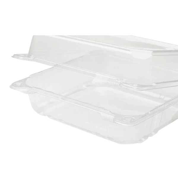 Karat 8»x8» PET Plastic Hinged Containers – 250 ct, FP-HC88PET-1C