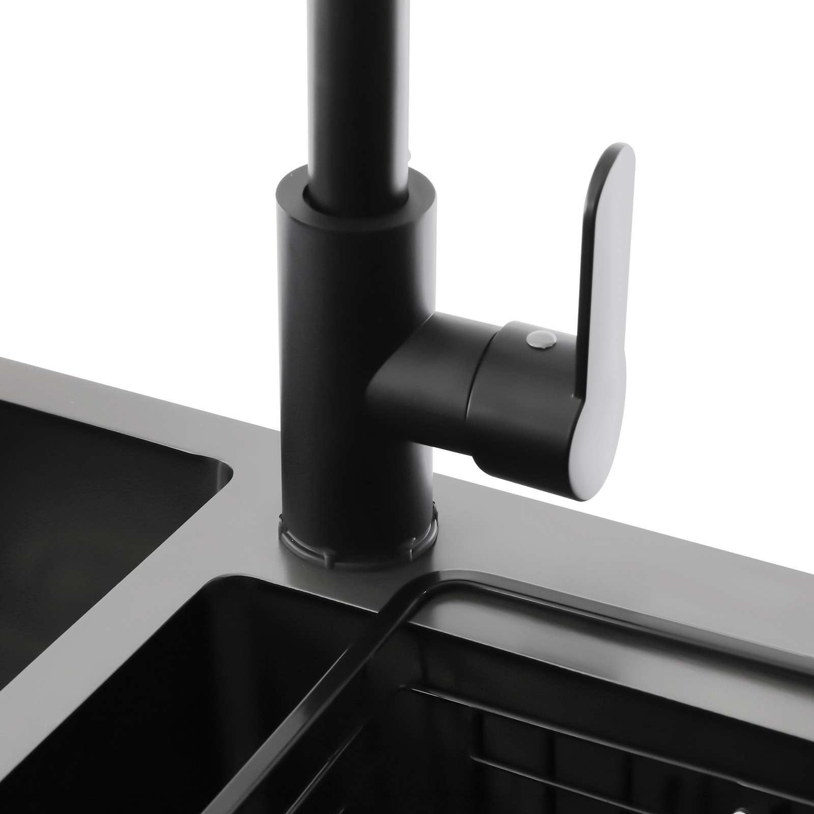 Sink with Pull-Out Faucet and Cabinet Freestanding Kitchen Sink with Cabinet
