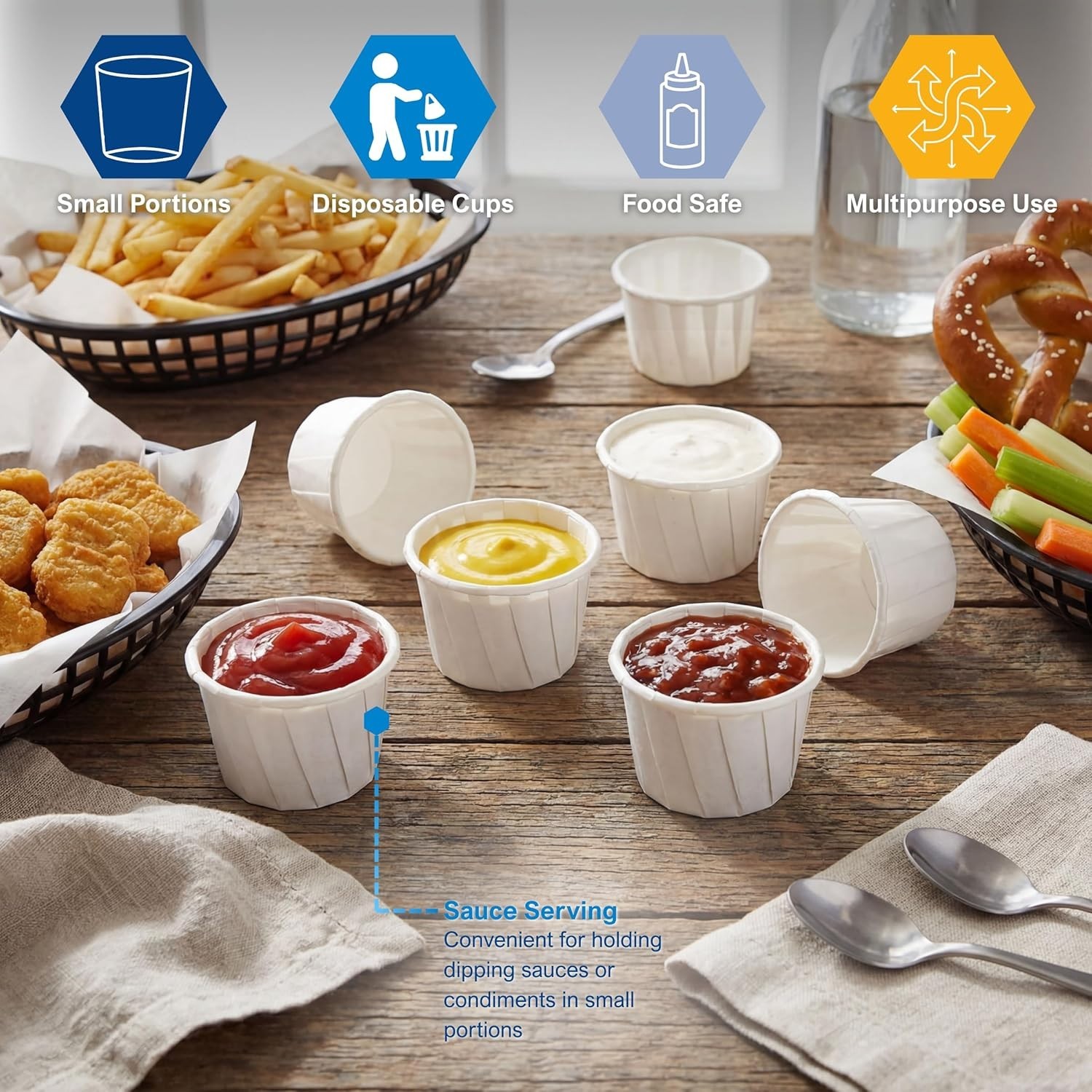 Disposable 250 Pack Paper Souffle Medicine Cups-0.75 Ounce, Dispenser Paper C…