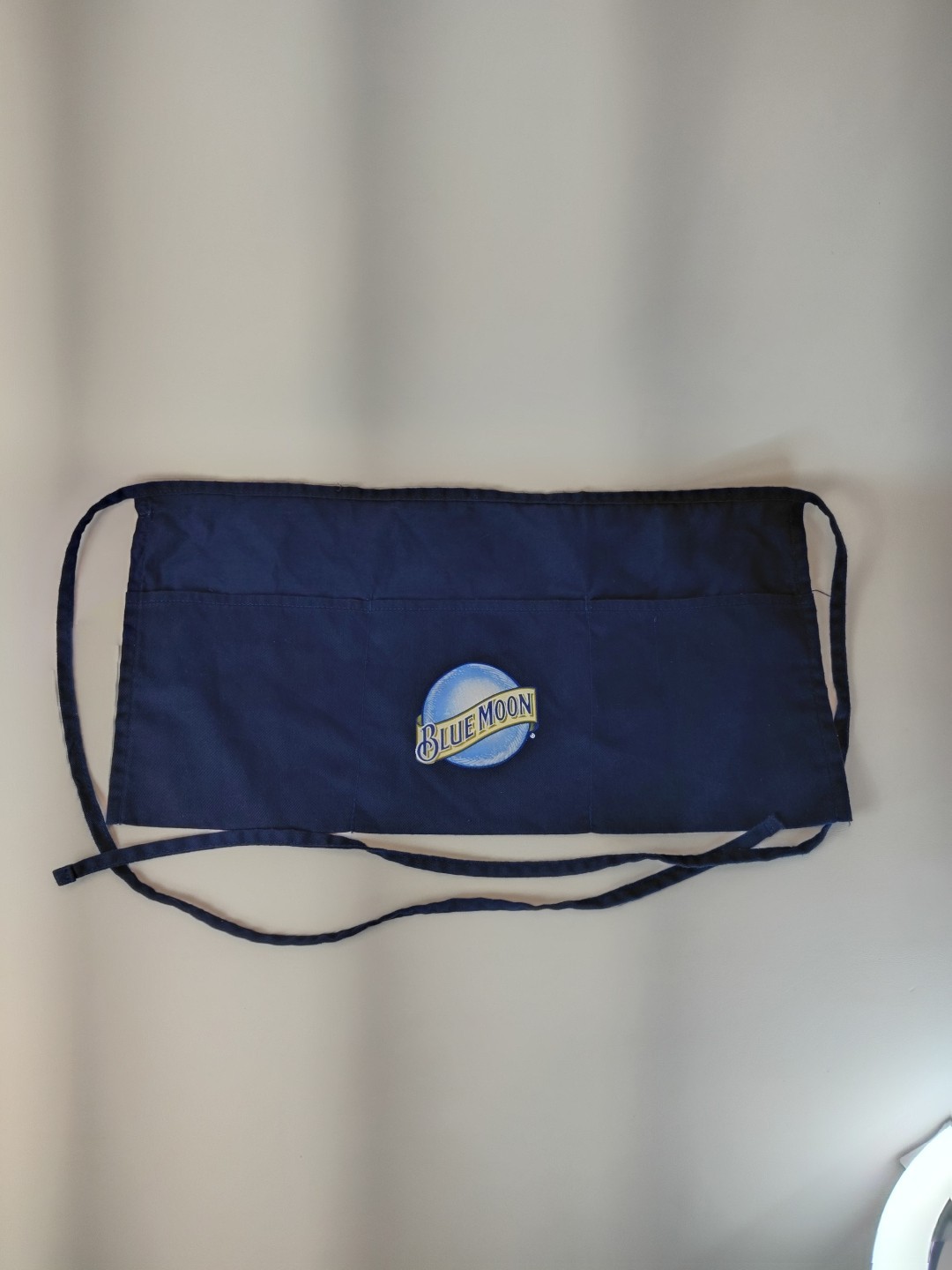 Half Bib Blue Moon Waist Apron Heavy Duty 3 Pocket Waitress Waiter Workwear
