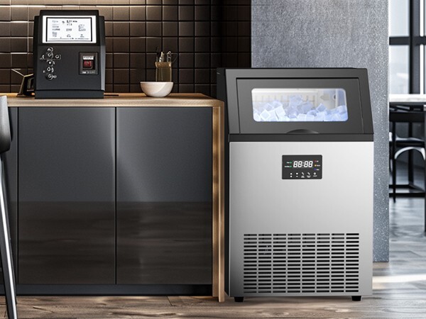 Commercial Ice Maker Machine, 150lbs/24H Stainless Steel Under Counter Ice Maker