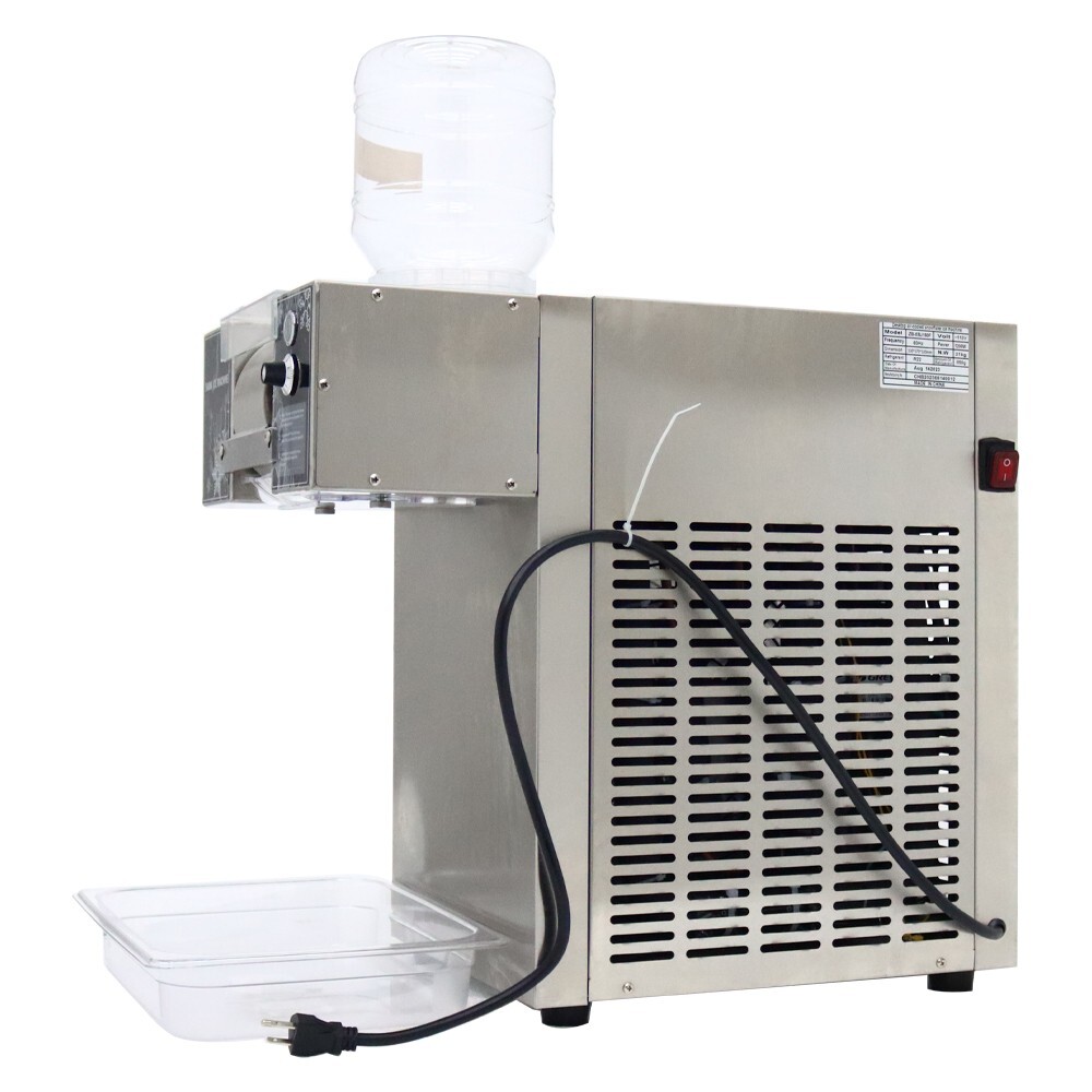 Used 110V Commercial Air Cooling Snowfake Ice Crusher Snow Cone Machine 2 Bucket