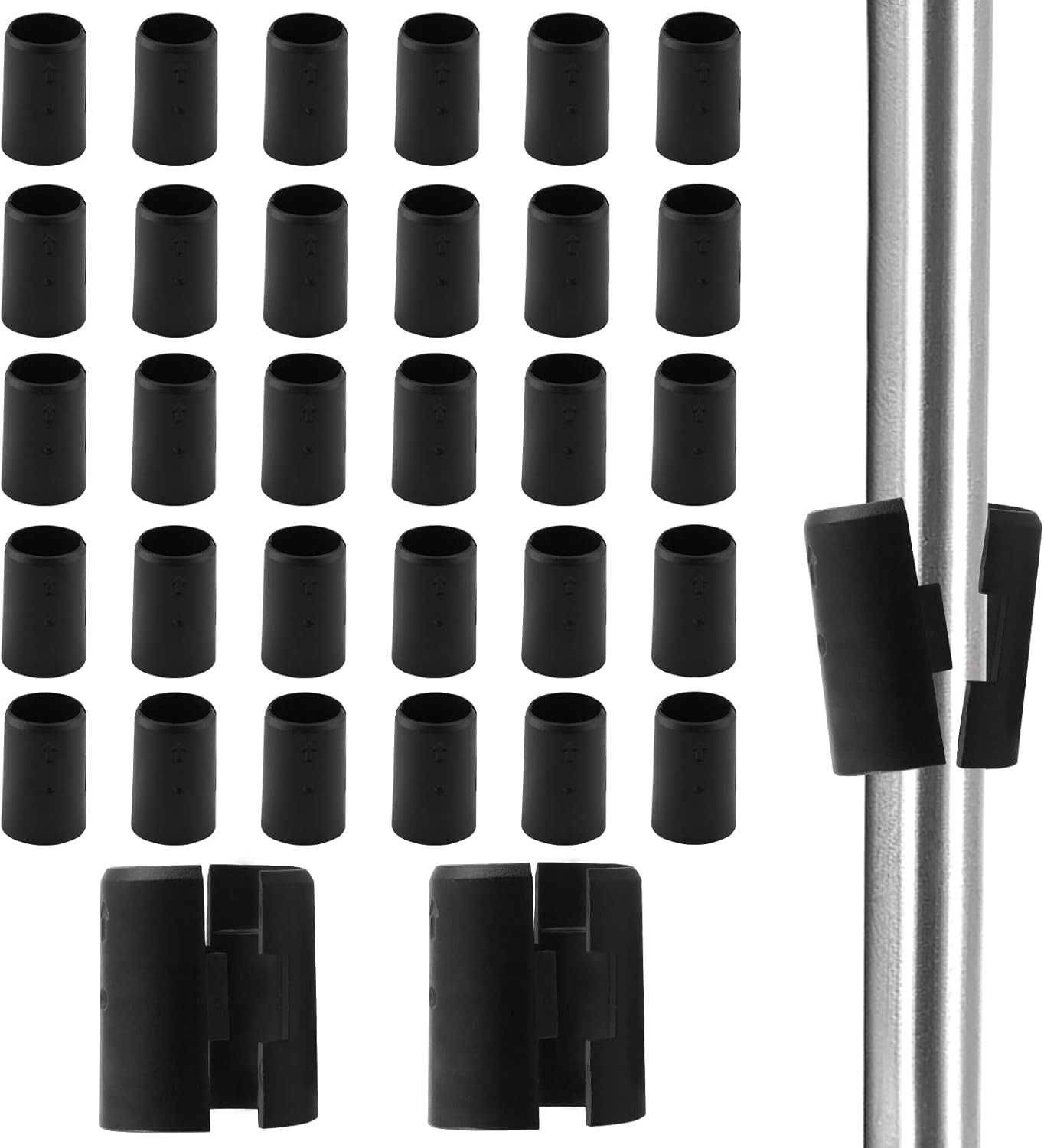 72 Pack Wire Shelf Clip, 3/4 Inch Dia Split Shelving Sleeves Replacements for Wi