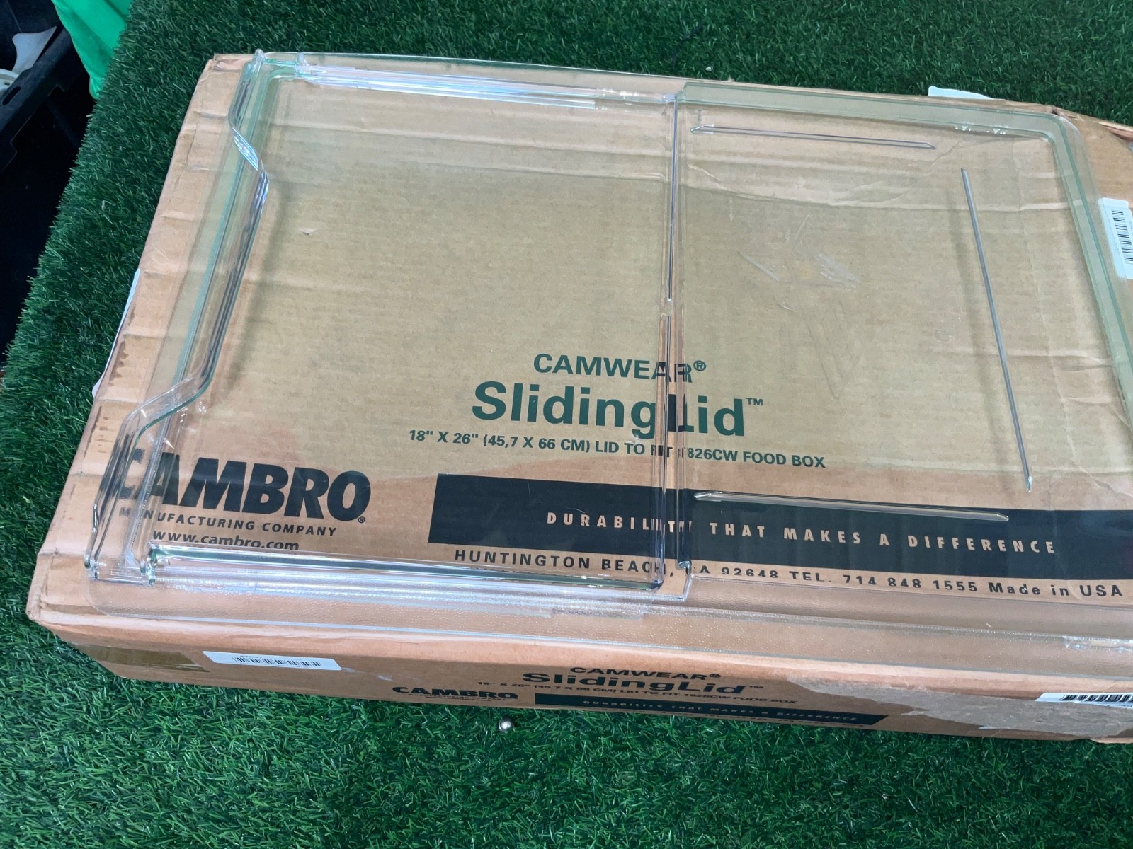 Cambro 1826SCCW135 Camwear Clear Full-Size SlidingLid Cover Set Of 5 1337 2E