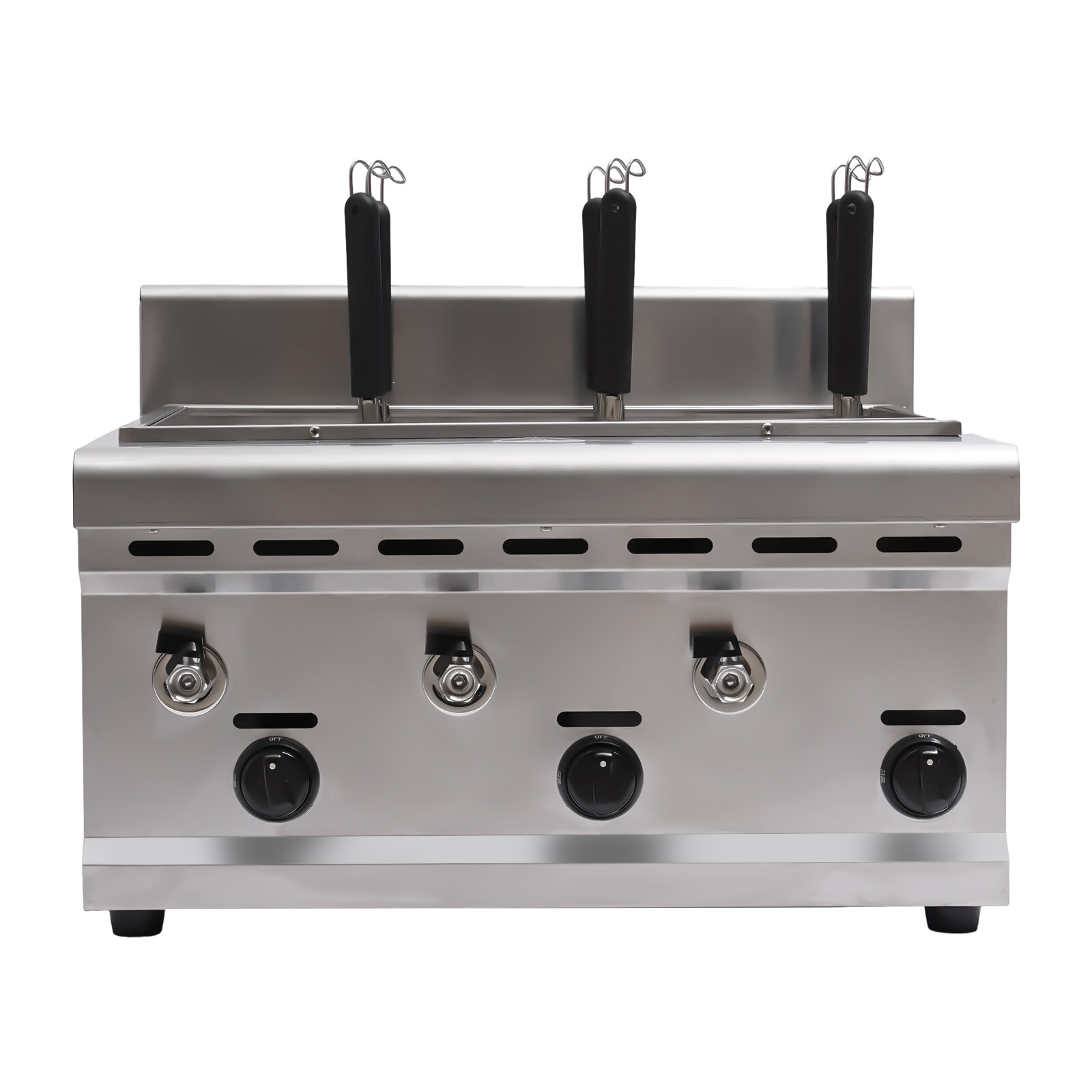Commercial Noodle Pasta Ramen Cooker LPG Propane Gas W/ 2 Tanks 6 Holes