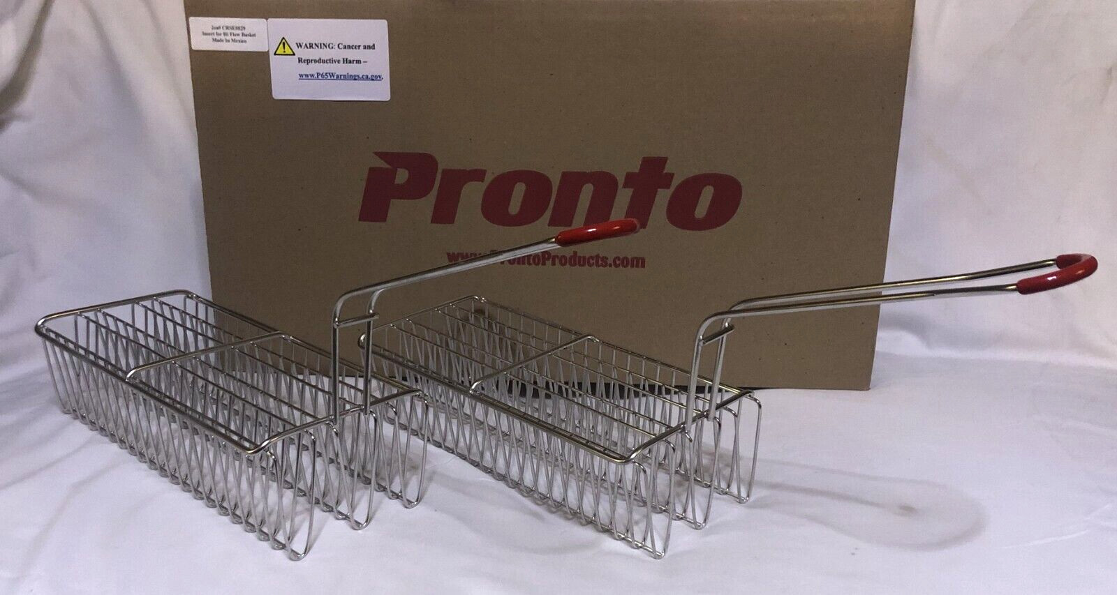 Pronto Turnover Burrito Mesh Fry Basket Steel with Nickel & Chrome Plated Finish