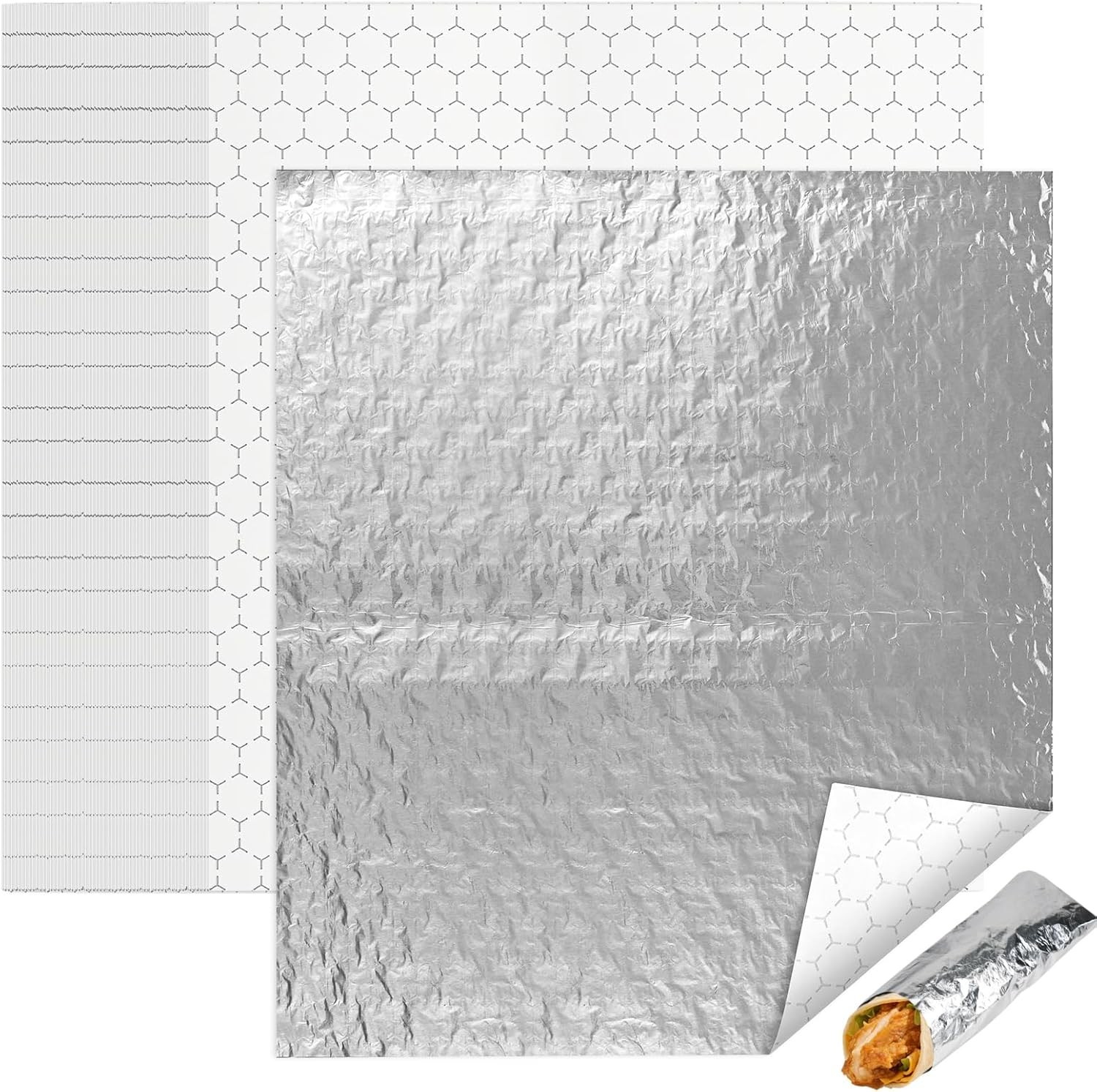 Insulated Foil Sandwich Wrap Sheets Pre-Cut 14 x 16 Inches 500 Pack