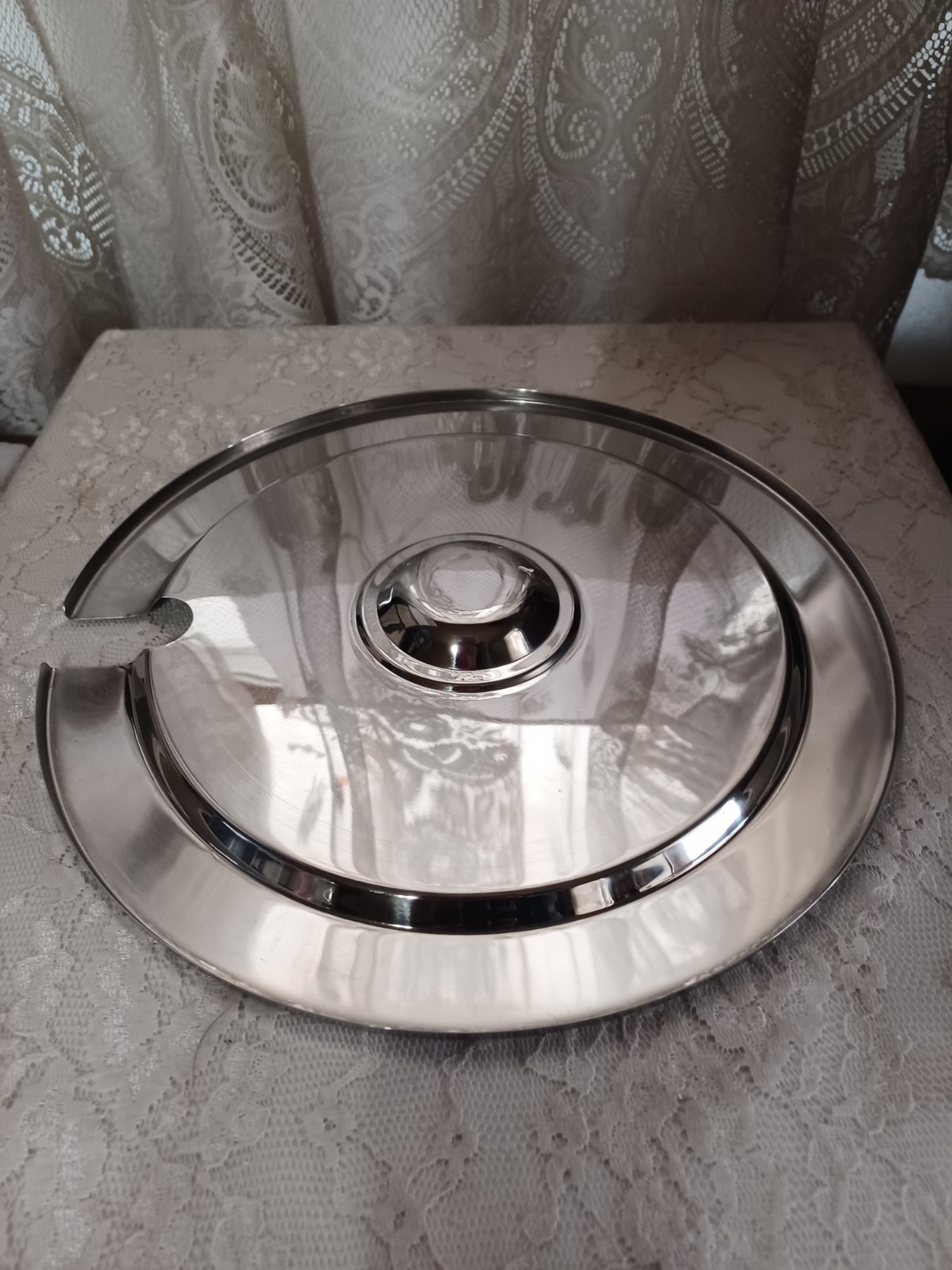 Thunder Group SLIP008 11 Qt Stainless Steel Slotted Inset Pan Cover Lid SCRATCH