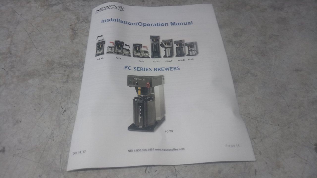 Newco Coffee FCS-3 120VAC 1700W 0.5 GPH Direct Line Coffee Brewer