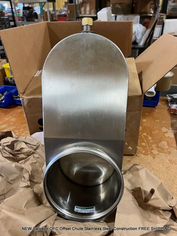NEW Salvajor OFC Offset Chute Stainless Steel Construction FREE SHIPPING
