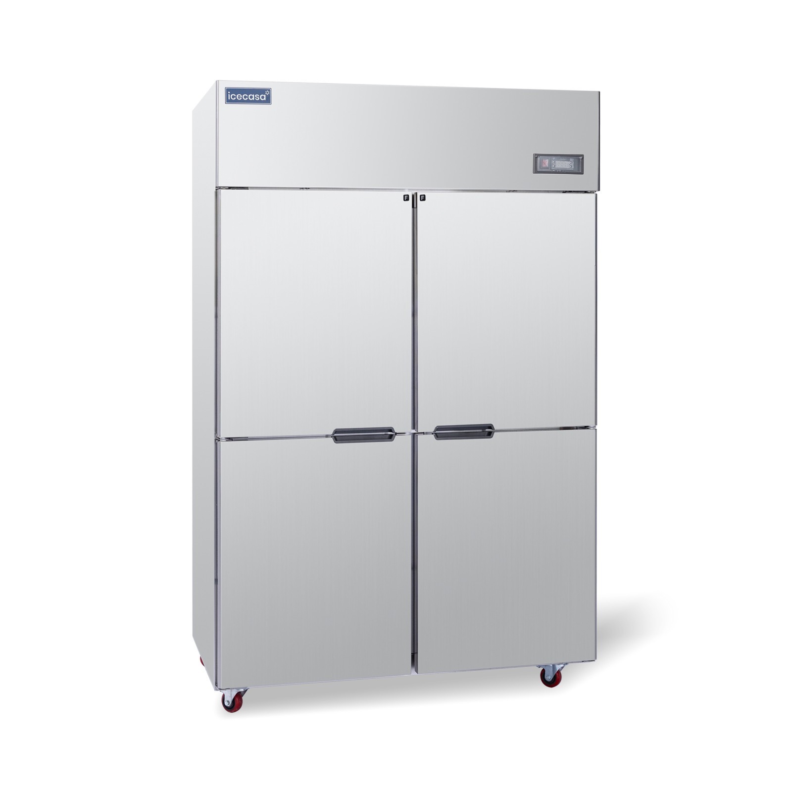 ICECASA 48″ Commercial Reach In Freezer Split Door 33 Cu.ft Stainless Steel