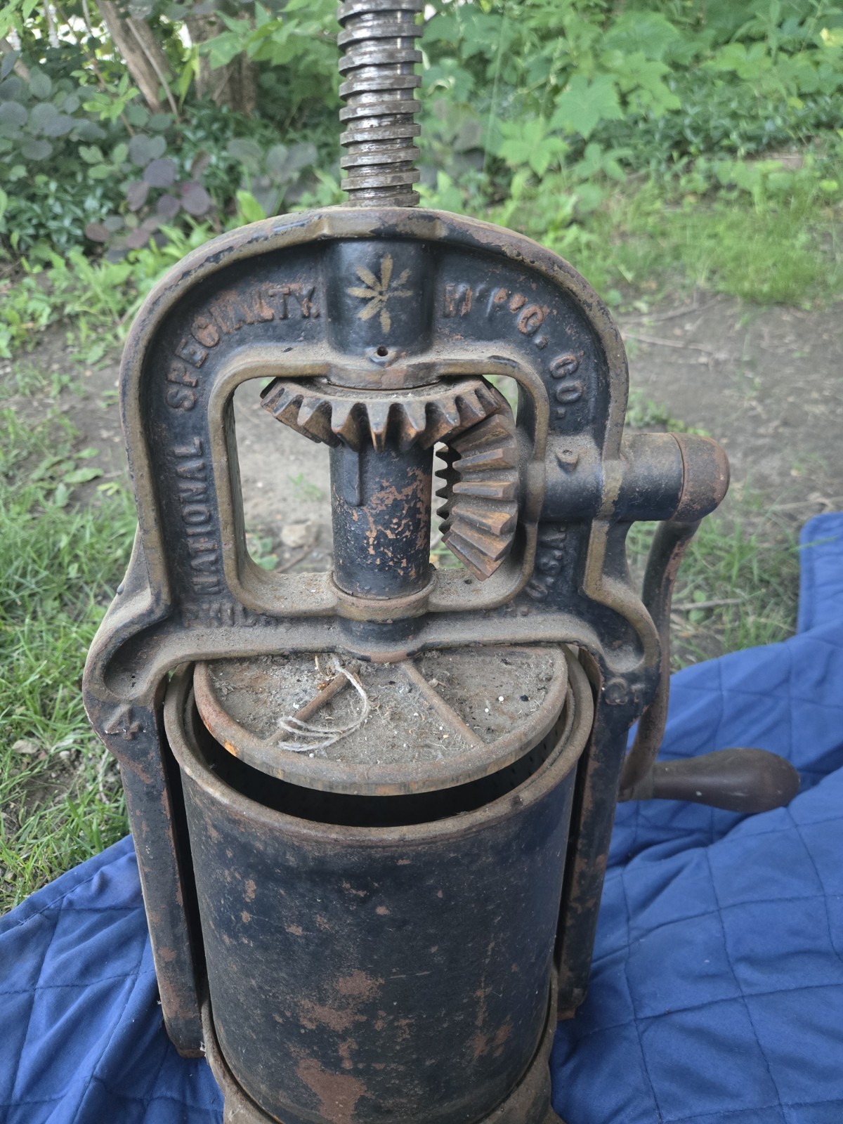 Antique Cast Iron National Specialty 4qt Sausage Stuffer Fruit Press USA