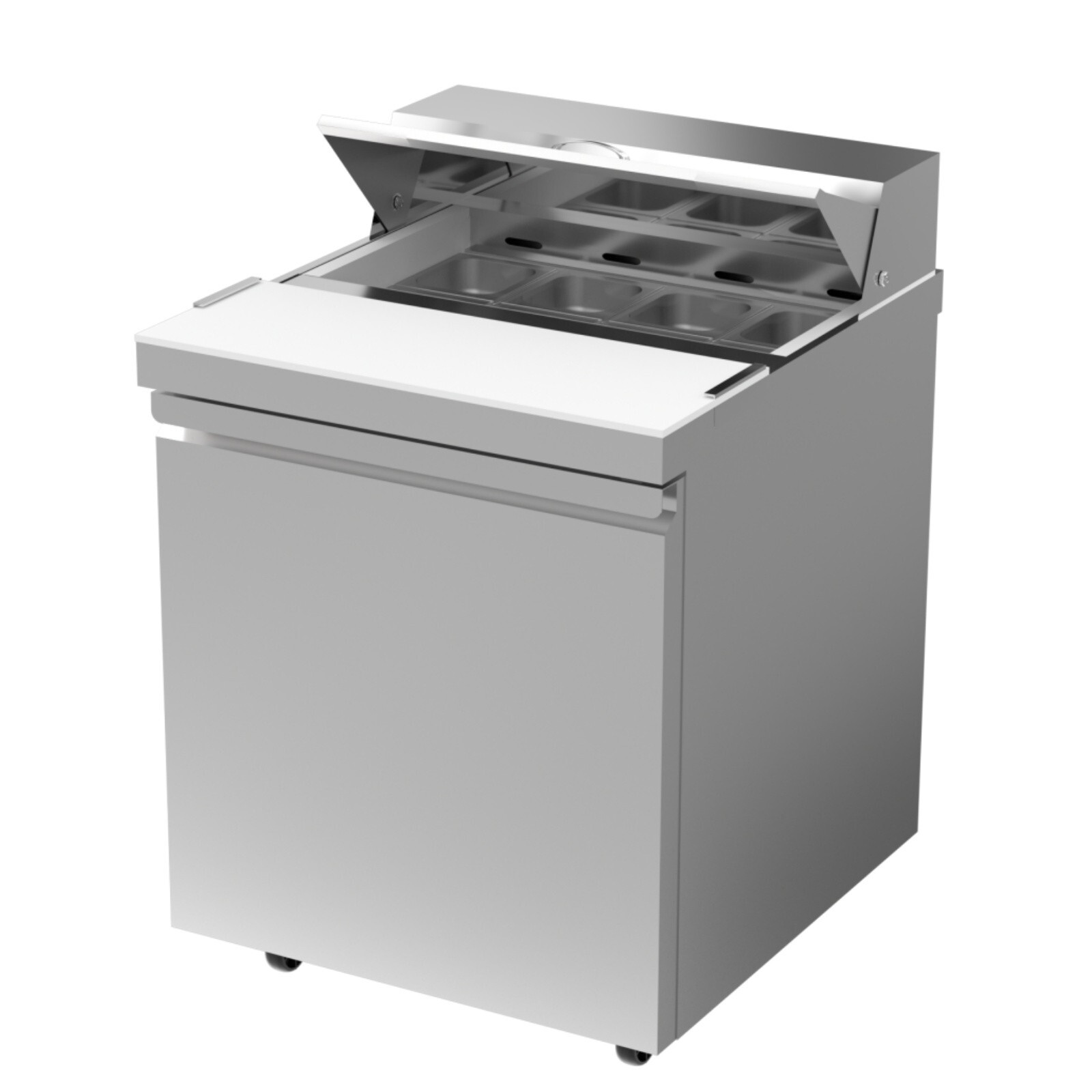 Commercial Refrigerator Salad Sandwich Prep Table 27» 8 Pans Restaurant Kitchen