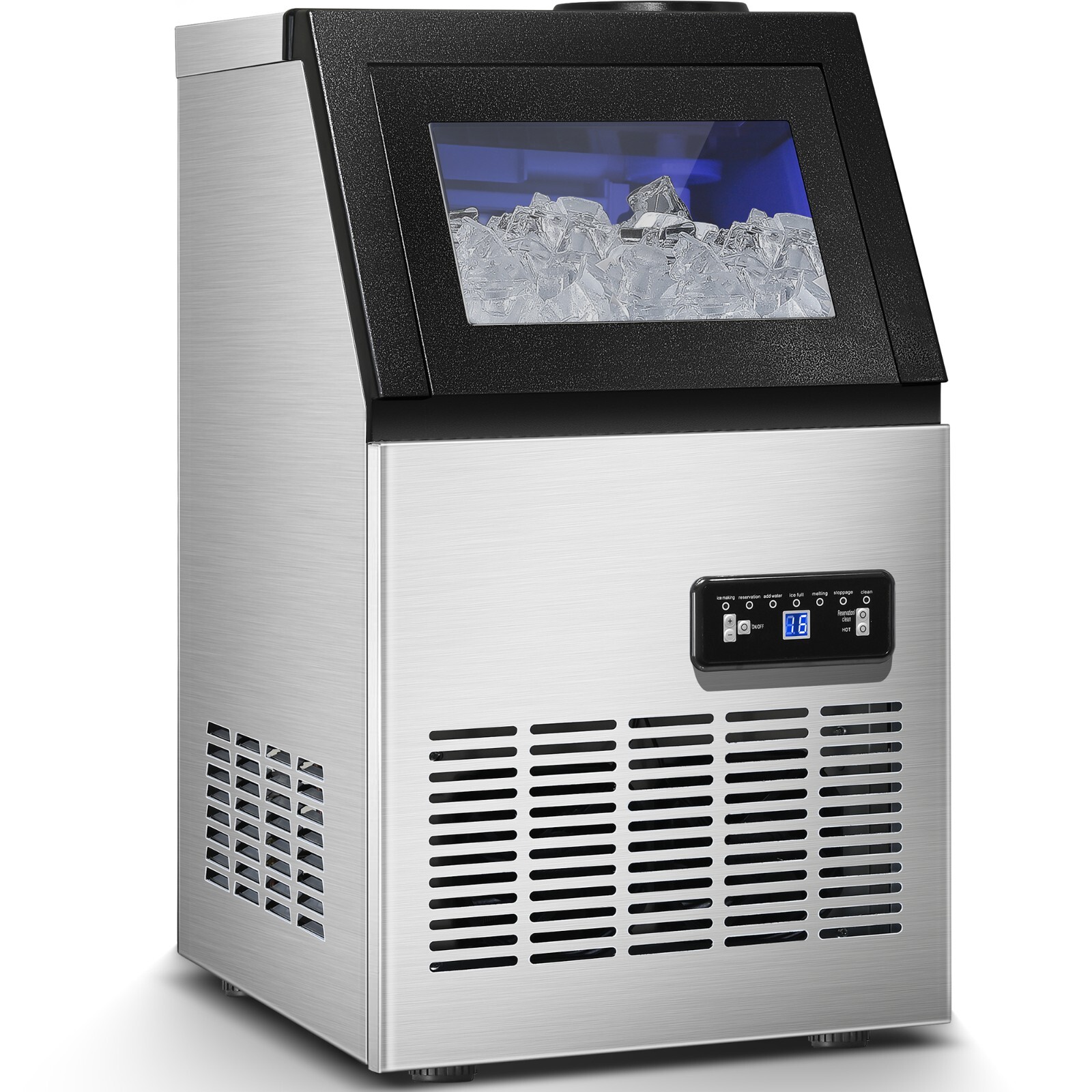 Commercial Bar Catering Hotel Stainless Steel 120Lbs Ice Maker Machine Cube New