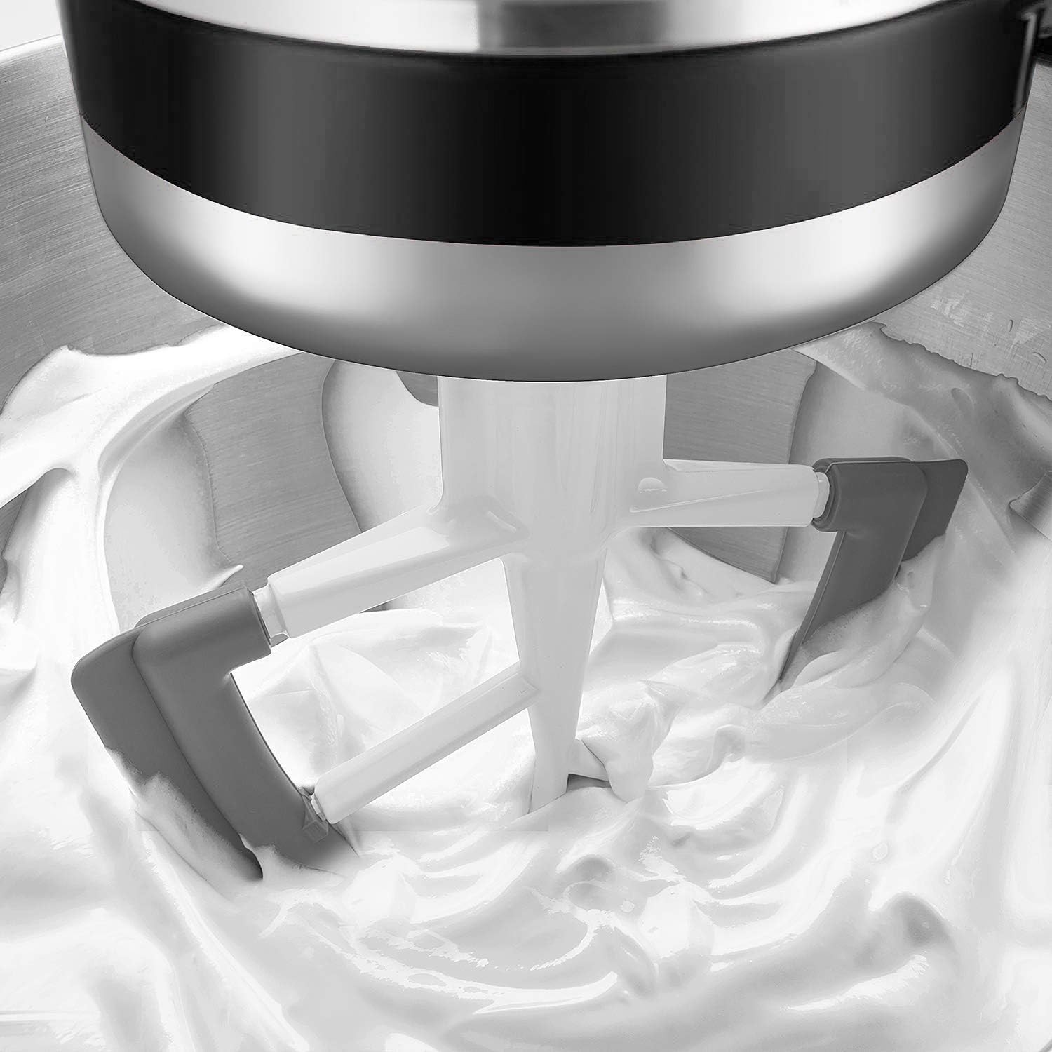 Flex Edge Beater for KitchenAid Mixer Silicone Edges Fits 4.5-5 Quart Grey