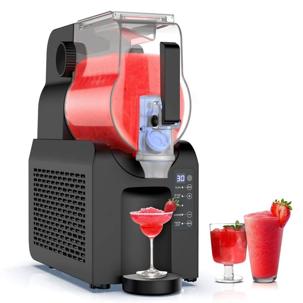 Hooure 88 oz. Slushie Snow Cone Machine, Auto-Clean, 5 Settings, Black
