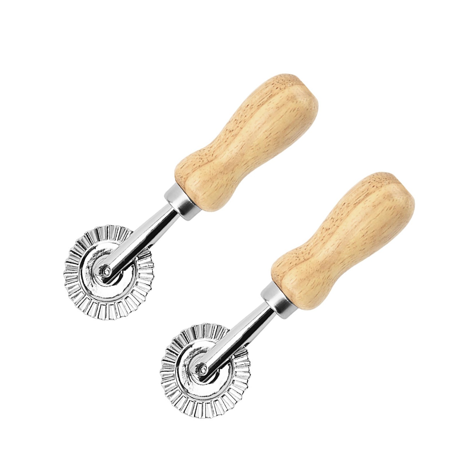 KOCNYDEY Pastry Dough Ravioli Crimper Pizza Cutter Wheel, for Pasta 2 Pieces