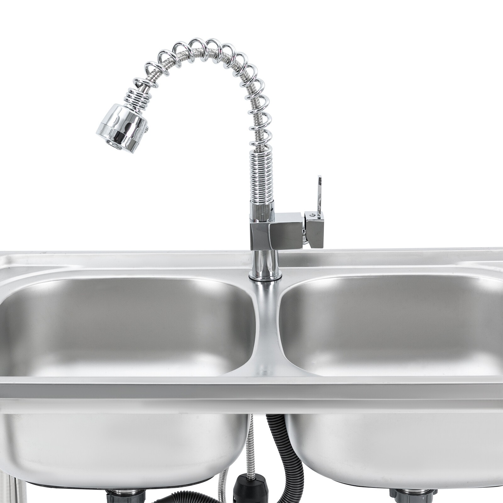 Commercial Utility Prep Sink 2Compartment Stainless Steel KitchenPrep Work Table