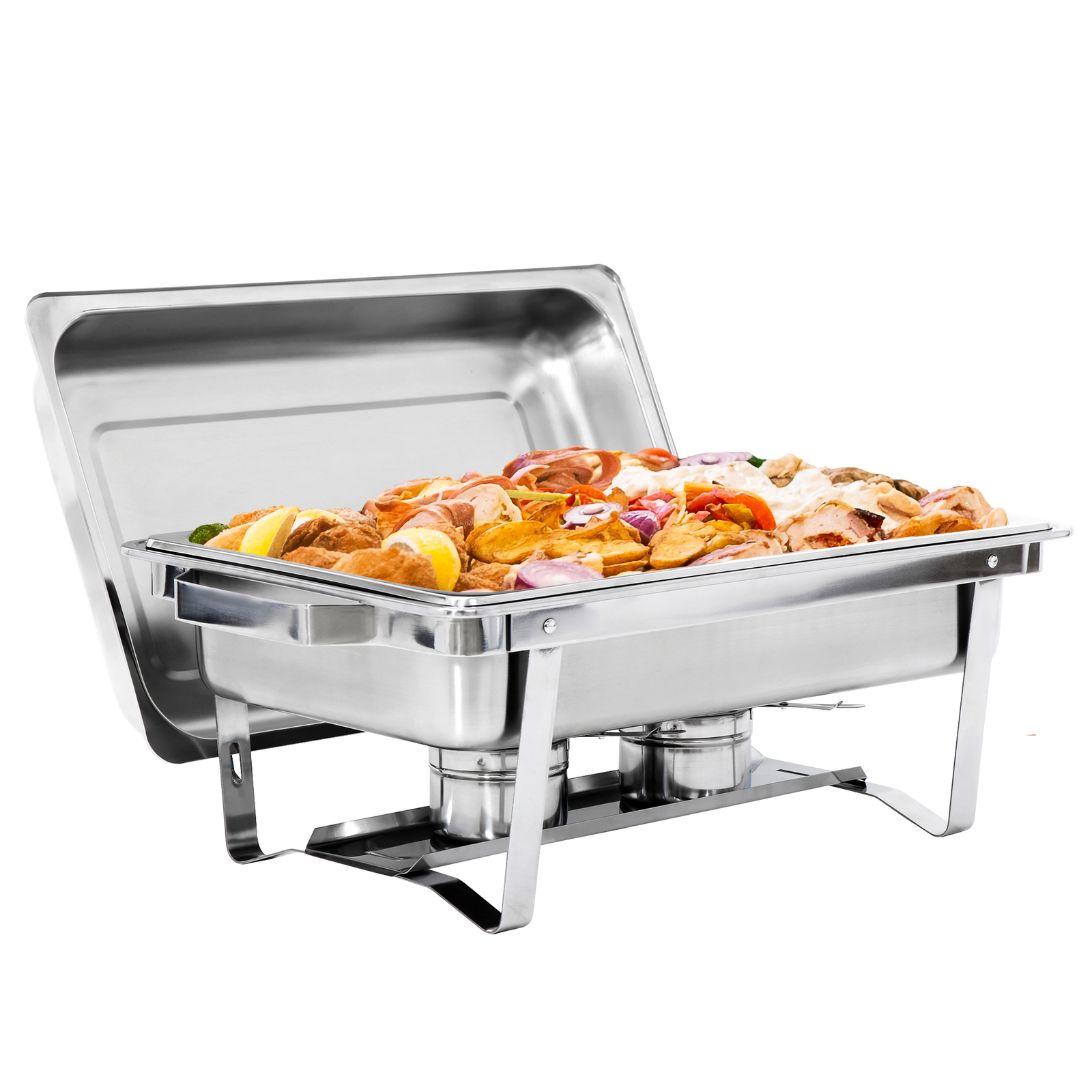 2 Pack 8QT Chafing Dish Stainless Steel Chafer Complete Set with 2 Warmer