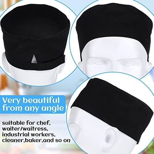 Adjustable Unisex Chef Hat – Breathable Mesh Cooking Cap, Skull Cap for Adults
