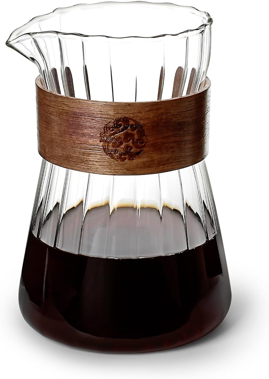 Coffee Carafe, 16oz Small Glass Coffee Server Carafe Pot, Pour Over Coffee