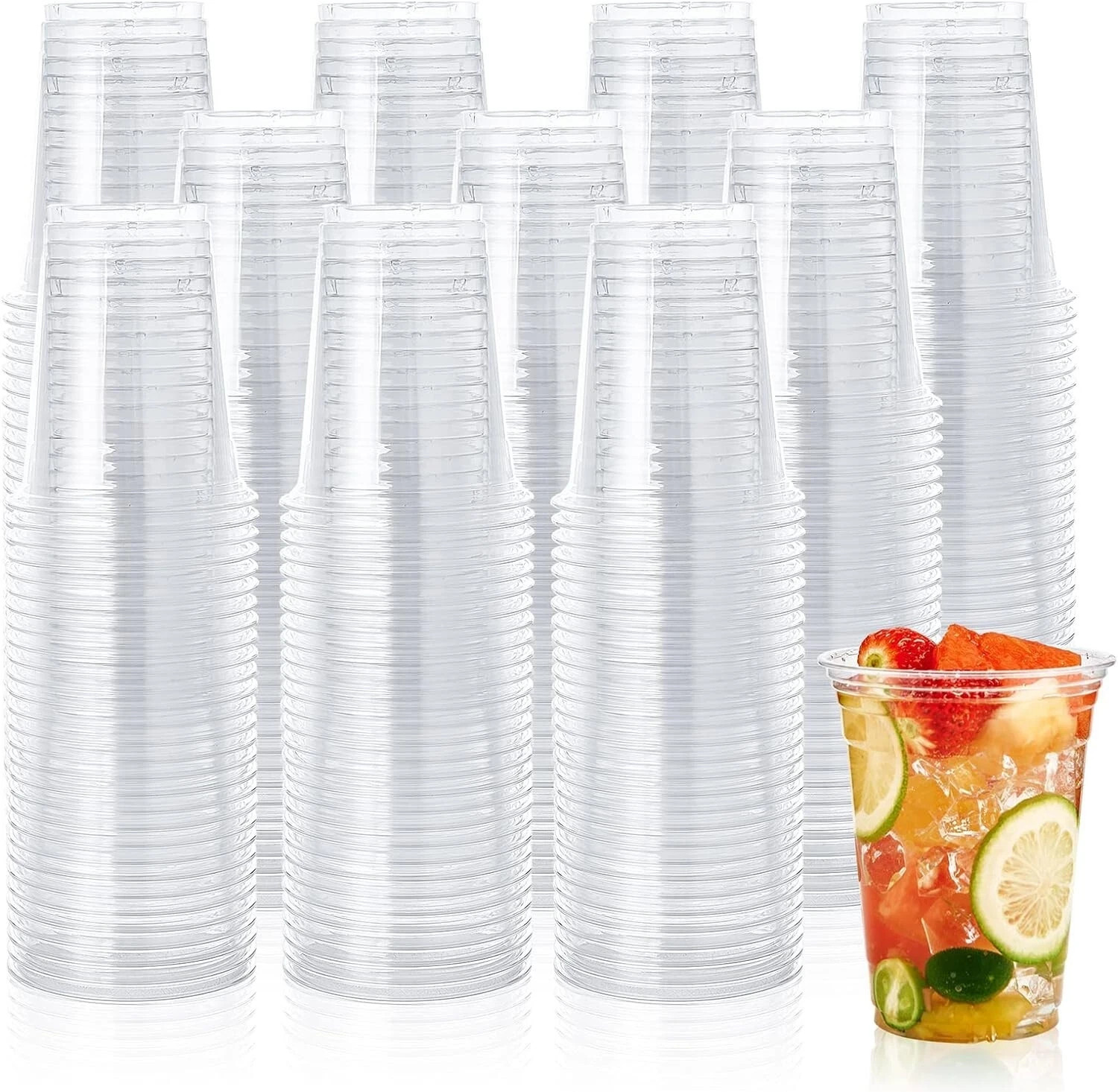 16 oz PET Plastic Cold Cups – 1,000 CT. Clear New