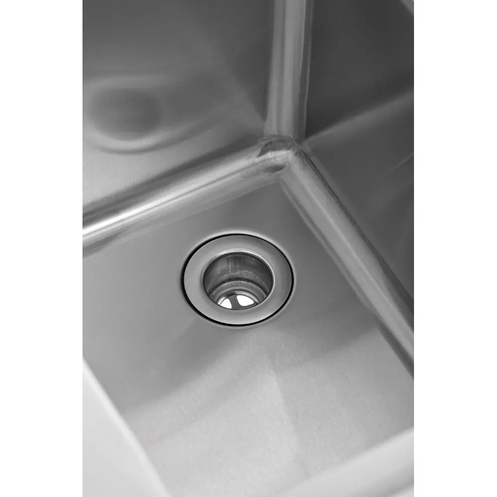 Kratos 29N-032 Underbar Compartment Sink, 2 Bowls, 48″Wx18.75″Dx33″H, Left and