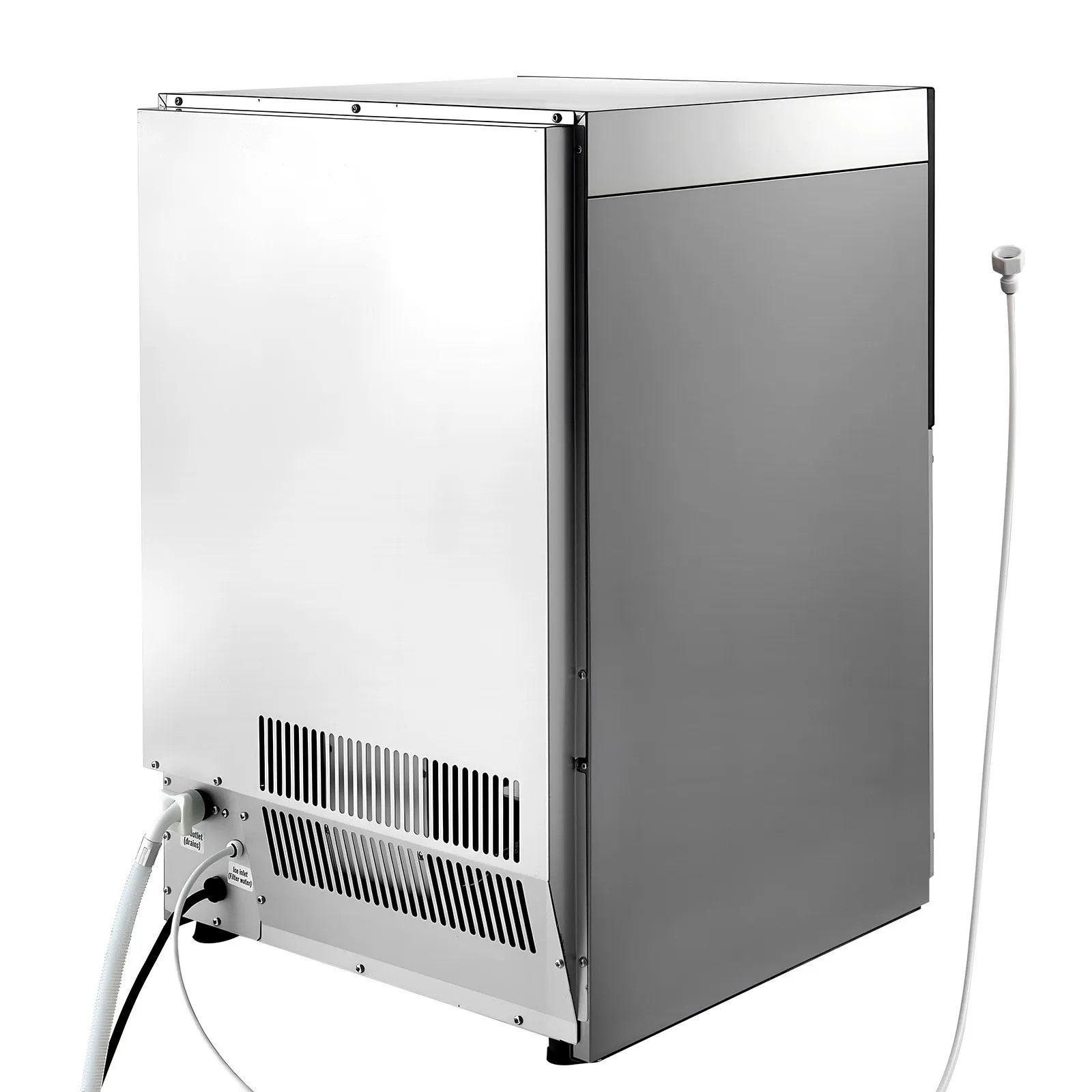 Commercial Ice Maker 200LBS/24H 50LBS Storage Under Counter w/ Self-Clean