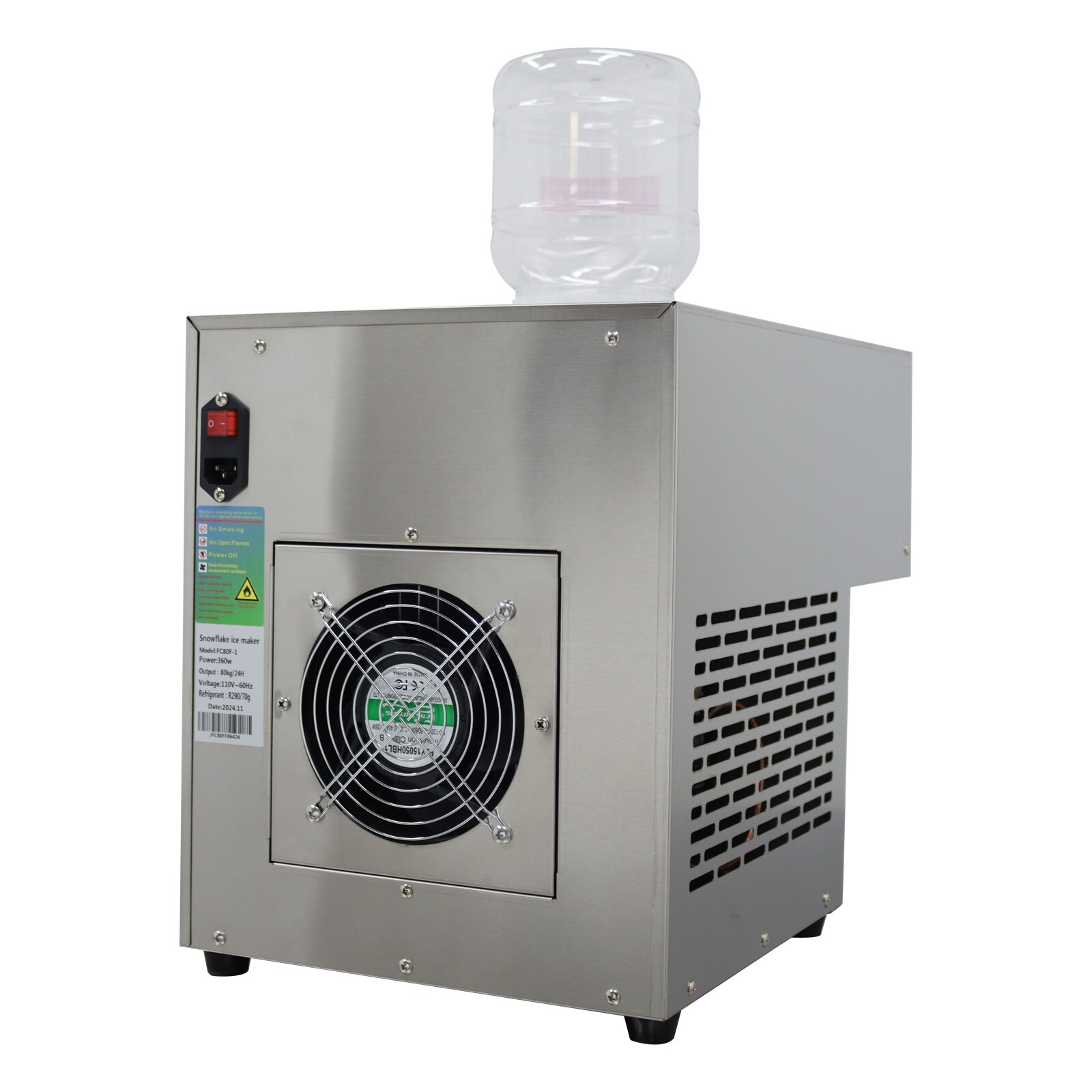 110V 1/2HP Commercial Air Cooling 2*3L Snowfake Ice Machie Snow Cone Machine