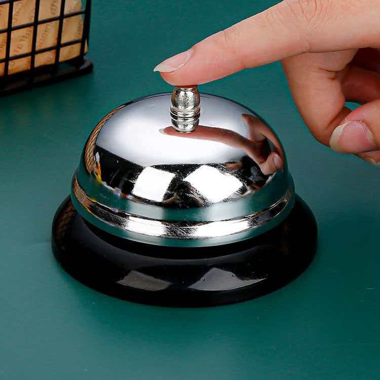 2PCS Restaurant Service Hotel Desk Bell Ring Reception Call Ringer Bar Counter