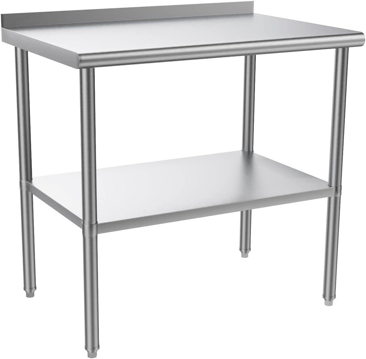 Heavy Duty 36» x 24» Stainless Steel Work Table with Adjustable UnderShelf
