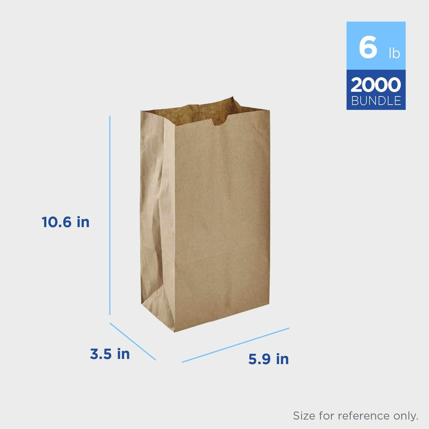 Karat 6lb Paper Bag – Kraft – 2,000 ct, FP-SOS06K