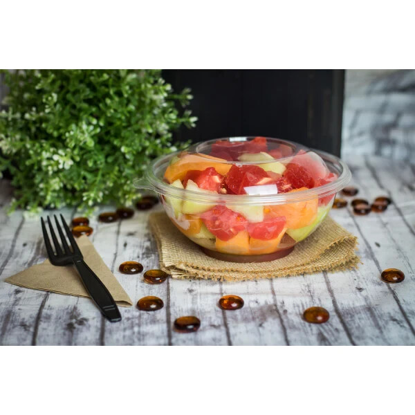 Karat 24oz PET Plastic Salad Bowl – 300 ct, FP-BR24-PET