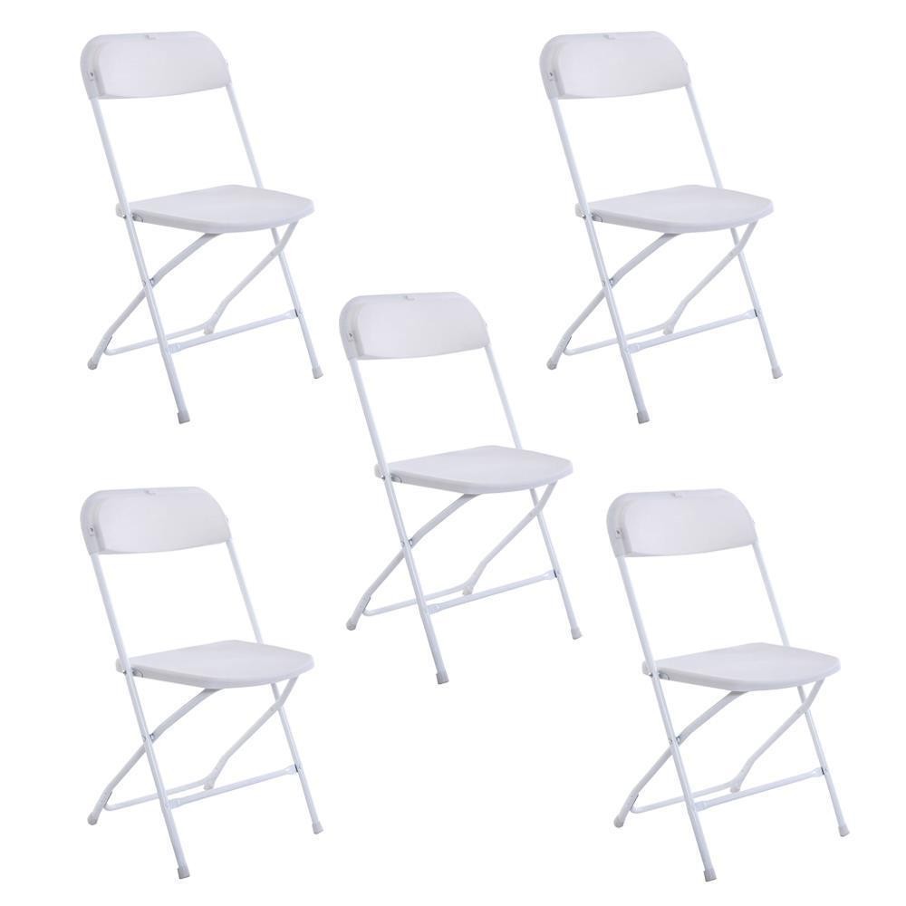12 Pieces Commercial Plastic Folding Chairs Stackable Picnic Party Dining Seats