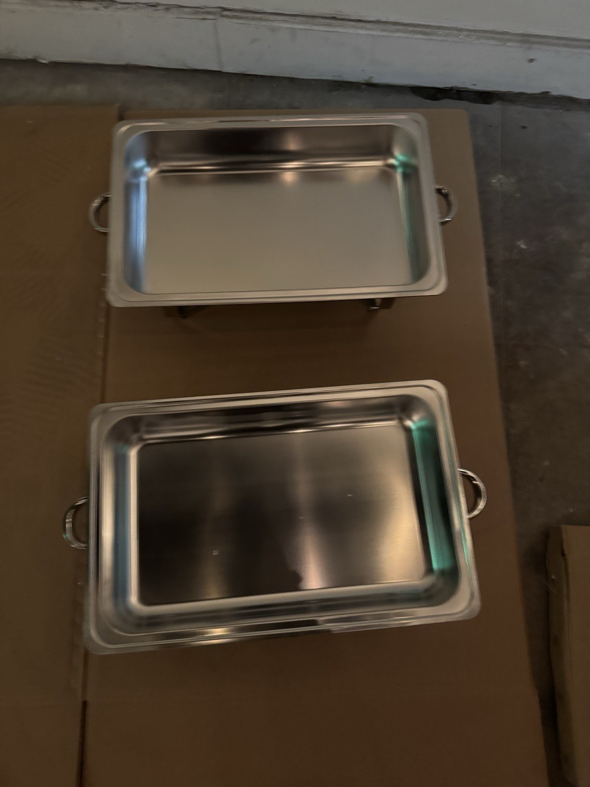Full Size Stainless Steel Rectangle Commercial Chafing Dishes Lift-Off Lid Set