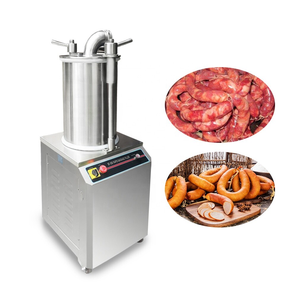 Commercial Hydraulic Sausage Stuffer Filler Stainless Steel 110V 1100W 26L