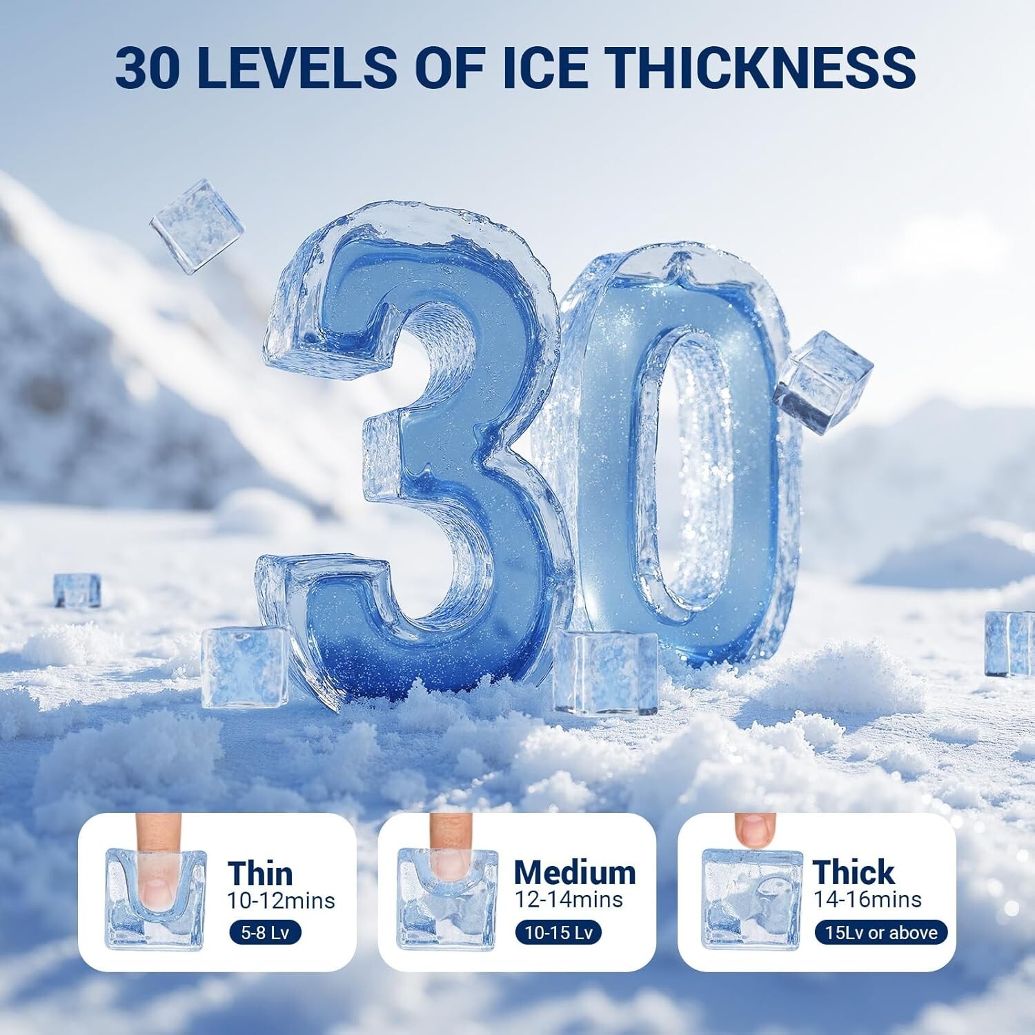 550/24H Commercial Ice Maker Machine 132 Ice Cubes Resto Cafe Bar Crusher Scoop