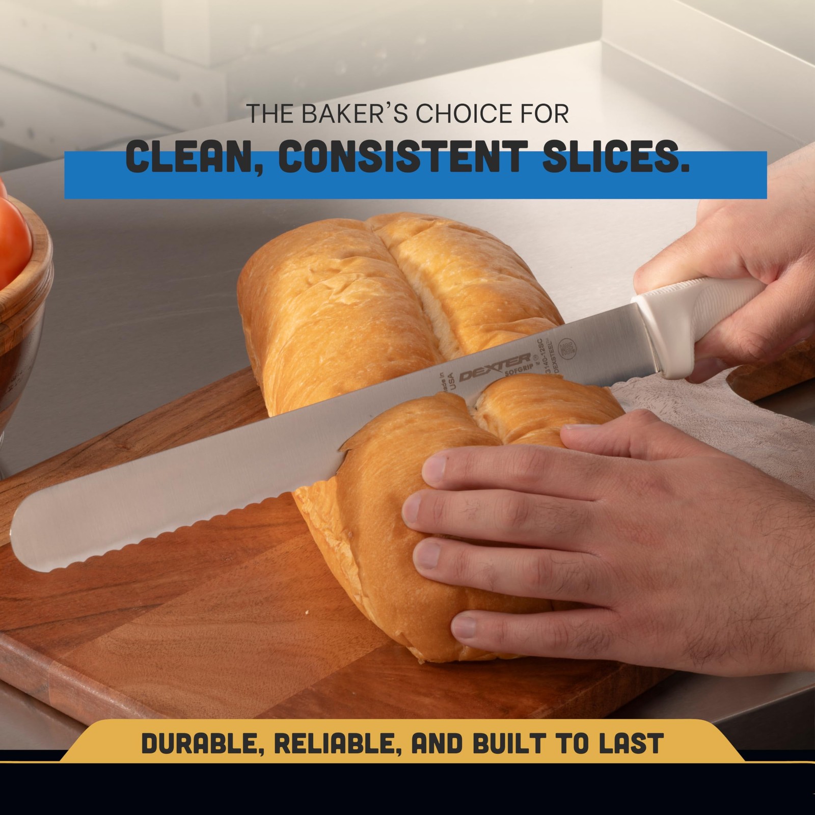 Dexter-Russell Sofgrip 12 Scalloped Roast Slicer Knife 24243 High-Carbon