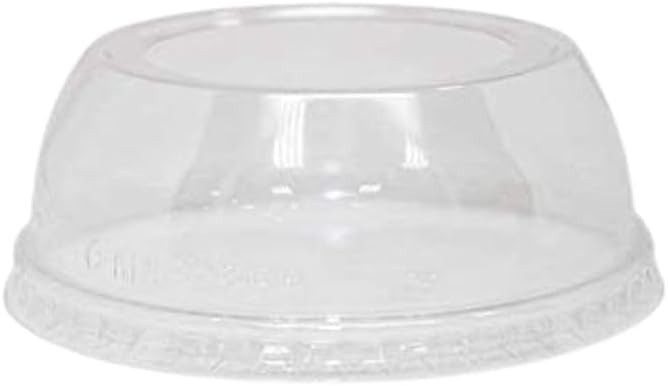 24 Oz Clear Plastic Cups PET Disposable Cold Cups With 2» Dome Lids and Straws