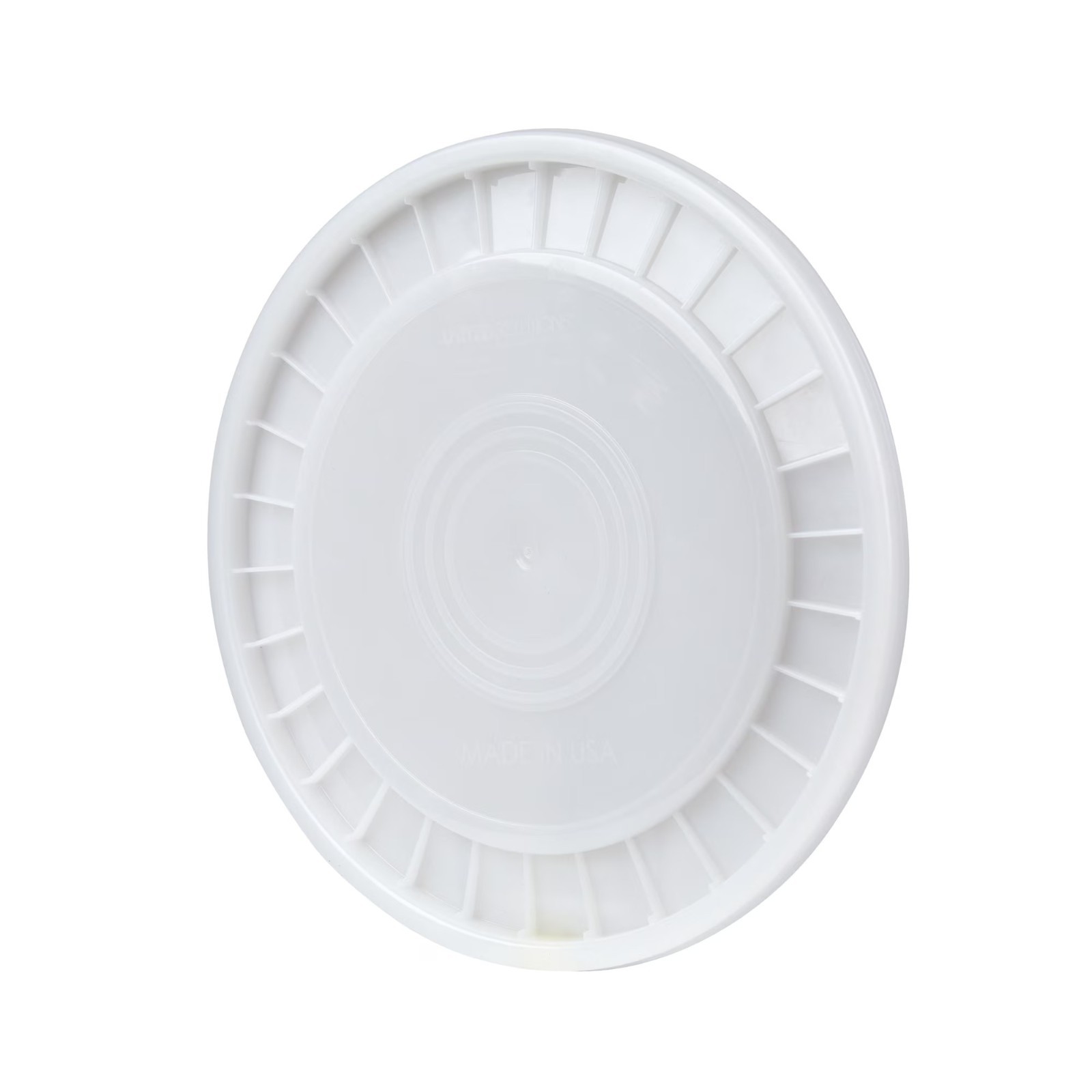 12 Pack United Solutions 5 Gallon Round Plastic Utility Bucket Lid, White 1 Each