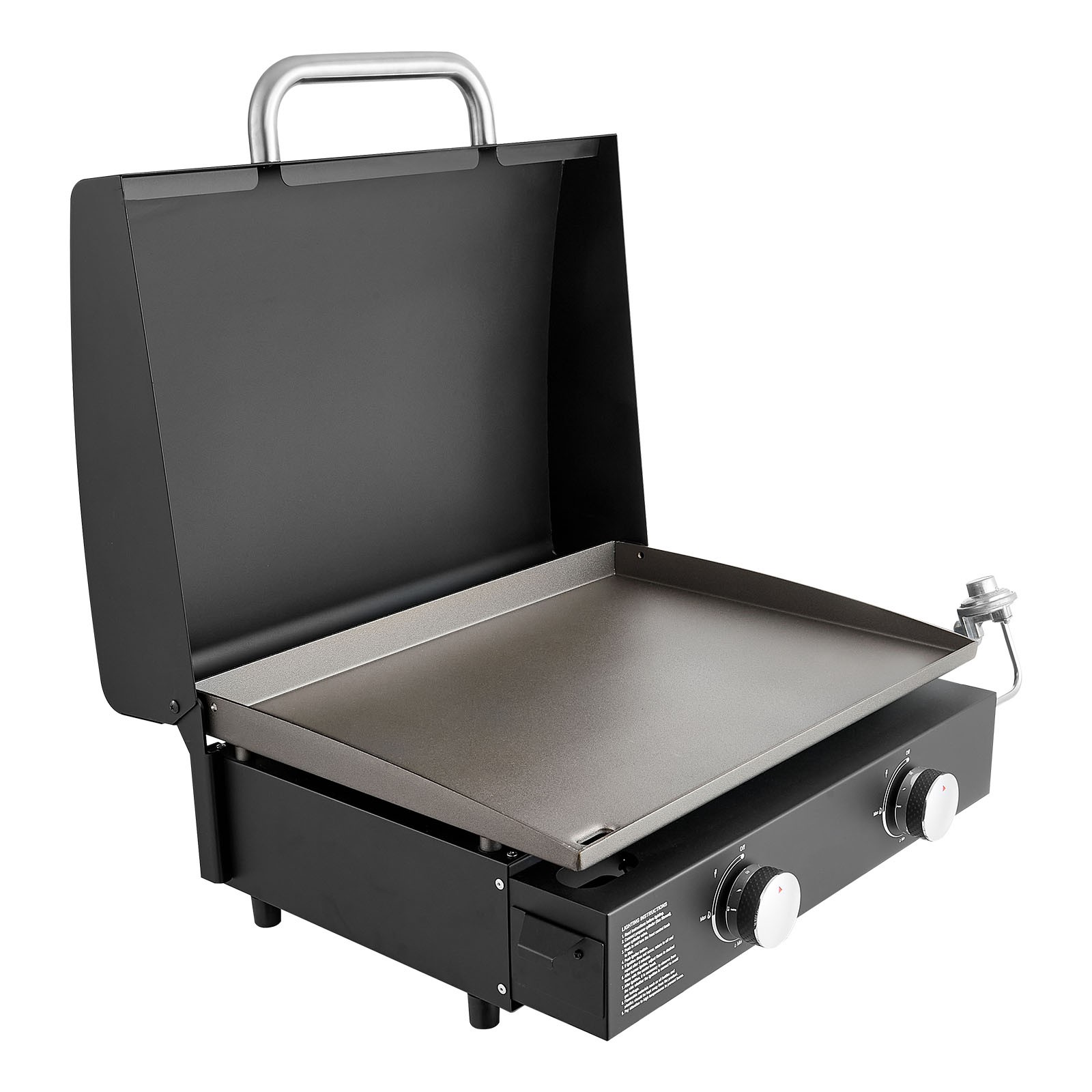 Uimoso 22-Inch Portable Propane Gas Griddle with Dual Burners and Lid