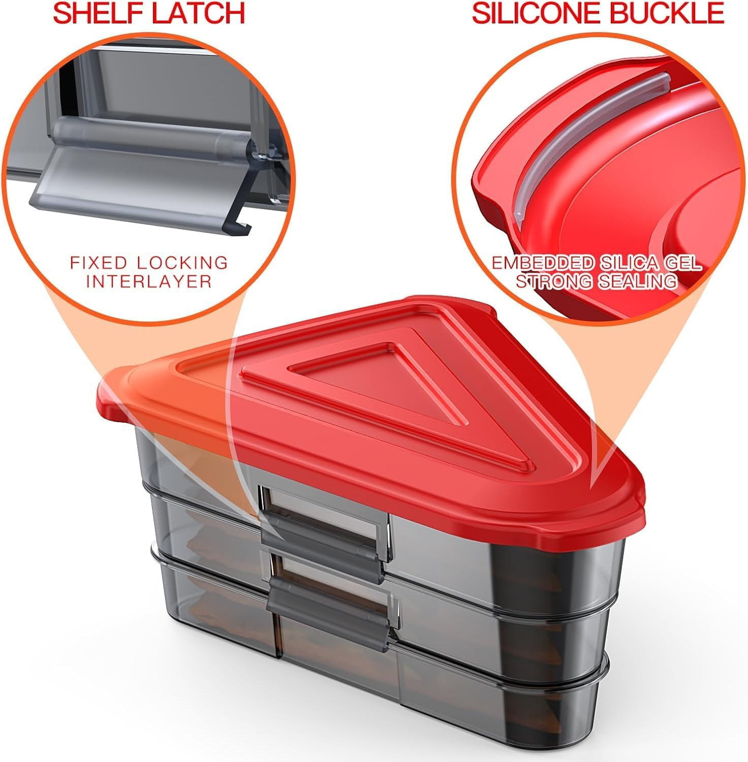 Pizza Storage Container, Expandable Pizza Slice Container, Reusable Pizza Pan Pi