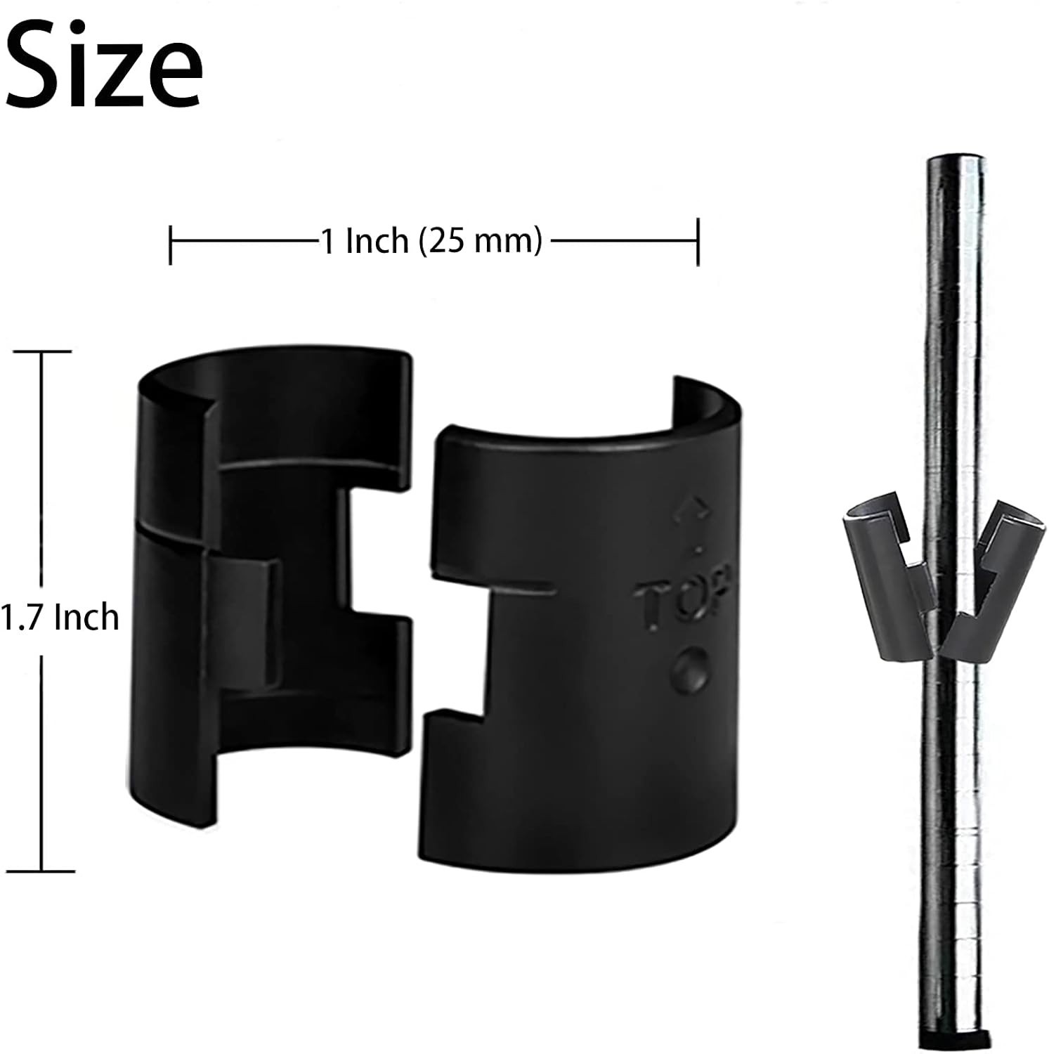 Wire Shelf Clips,40-Packs Shelving Lock Clips for 1″ Post,Black **New Shipping**