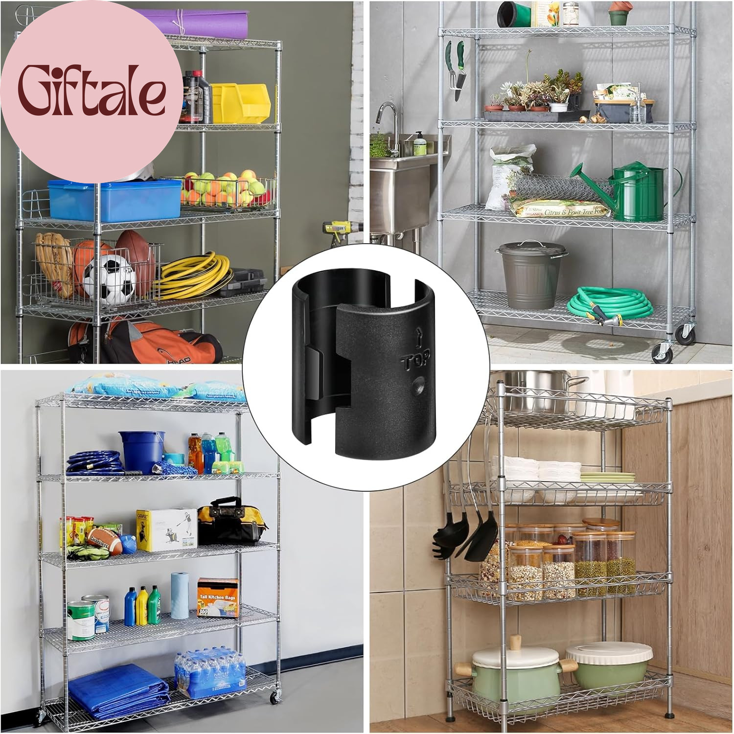 200 Pack Wire Shelving Shelf Lock Clips, 1 Inch Wire Shelf Clips for Post Shelvi
