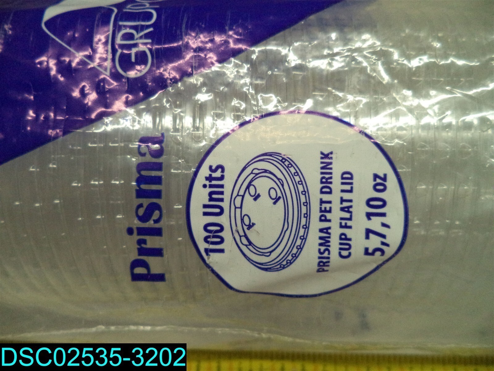 QTY=1000: GRUPO PHOENIX PRISMA PET DRINK CUP FLAT LID 10OZ