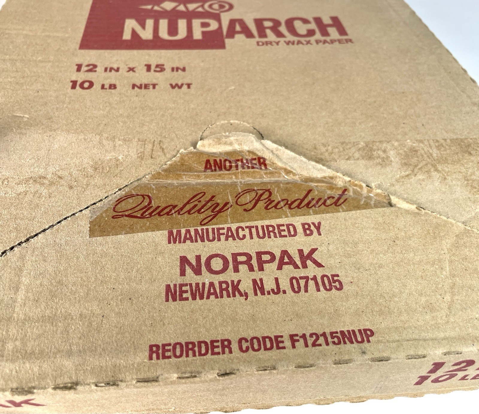 Norpak Nuparch Paper Dry Wax Paper, 15″ x 12″ Deli Sandwich Hot Food Wrap 1 PACK