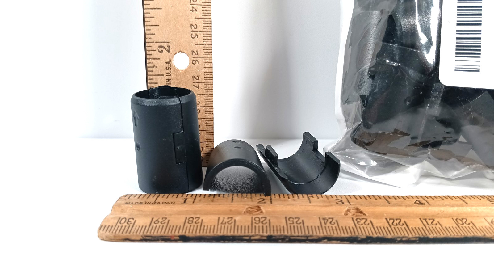 24 Pairs Pack Plastic Shelf Lock Clips Black Post Shelving Split Sleeve 48 pcs