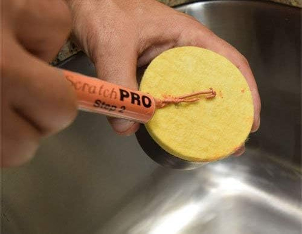 Kit for Polishing and Repairing Stainless Steel Sinks, with Diamond Buffing Comp